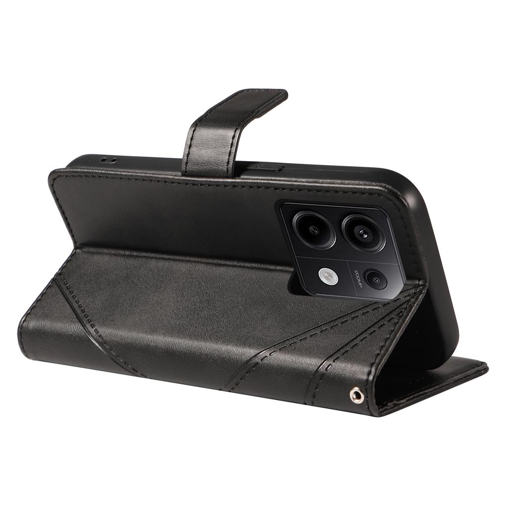 For Xiaomi Poco X6 5G/Redmi Note 13 Pro 5G Case Protective Geometric Line Leather Phone Cover