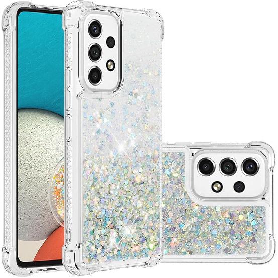 Bling Glitter Case for Samsung Galaxy A53 5G Case, Galaxy A53 5G Case Quicksand Soft Silicone TPU Shockproof Bumper Protective Case Compatible for