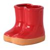 Ceramic Flower Pot Flower Vase Crude Pottery Cartoon Boots Rain Boots Shoes Floral Arrangement Accessories Garden Pot