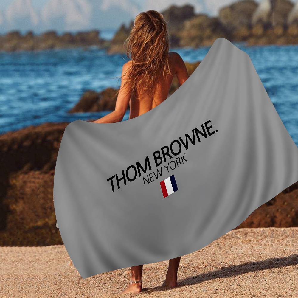 Fashion Brand T-Thom B-Brown Bath Towel Microfiber Soft Water Absorbing Breathable For Girl Kids Decorative Cartoon Beach Towel
