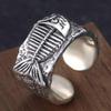 2024 Retro Fishbone Wide Band Hiphop Ring - Unisex Open Graffiti Style with Timeless Personality
