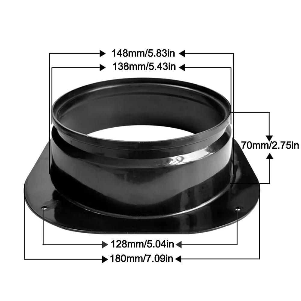 Plastic Vent Pipe Adapter Flange Connector Ducting Tool Easy Installation Exhaust Pipe Joint Wall-mounted