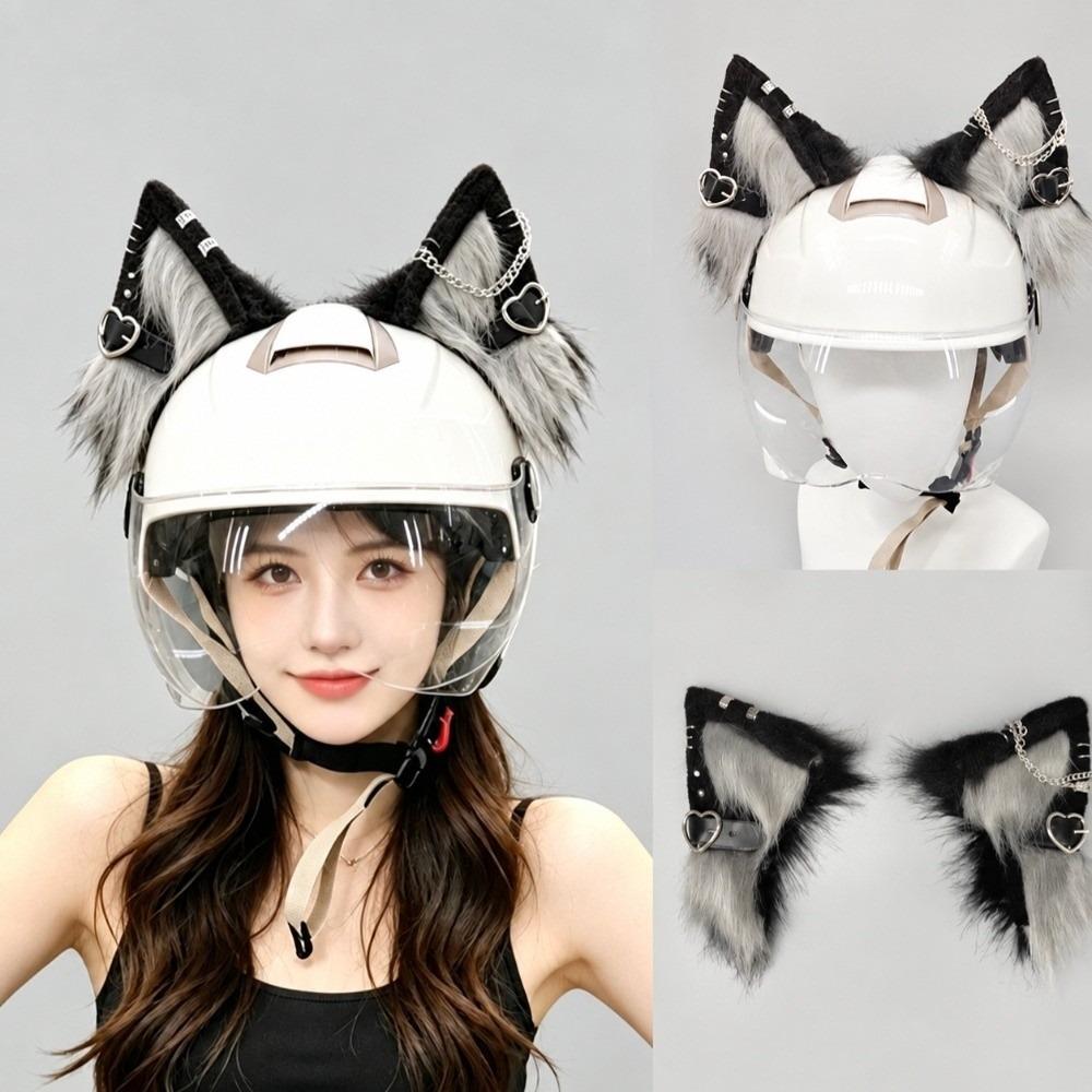 Multi Color Cat Ears Helmet Accessories for Motorcycle Ski Helmet Decoration