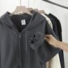 Grams Heavy Soft Silver Fox Fleece Hooded Metal Zipper Sweater Fleece Warm Cardigan Jacket Women's Brand