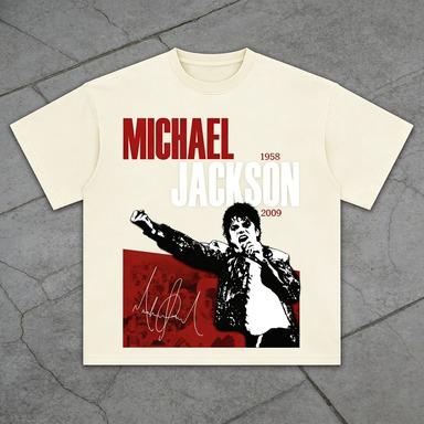 Michael Jackson Portrait Pattern Printed Tshirt  Suitable for Both Unisex and Women for Casual Street Wear