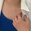 Cupronickel Plated Silver Water Drop Necklace for Women - Luxury Design, High-End Feel 2026 Choker