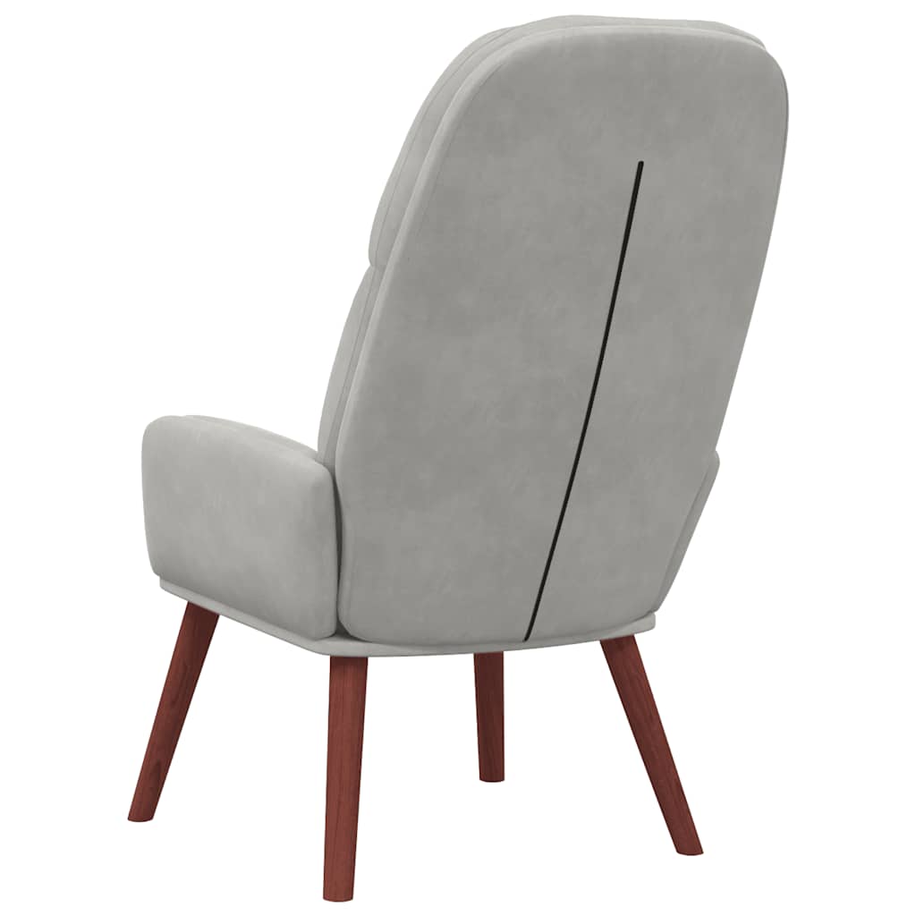 Relax Chair Light Grey Velvet