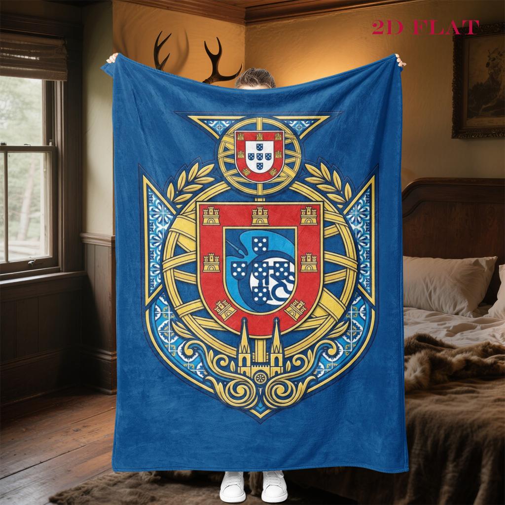 Royal Emblem Heritage blanket sofa blanket blanket Outdoor plush blanket Christmas gifts Nap Blanket