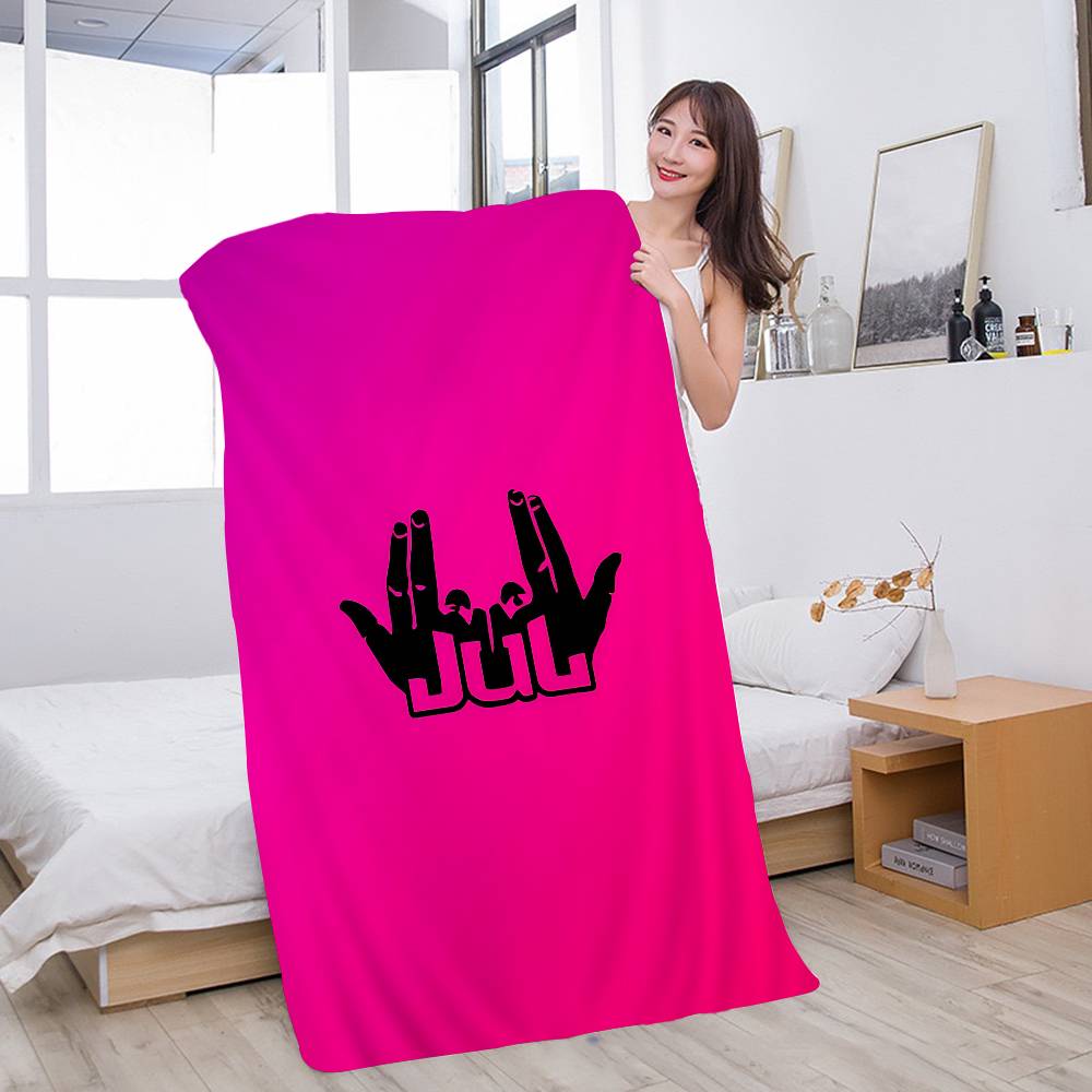 

Rapper JuL Music Album Microfiber Beach Towel Absorbent Quick Dry Soft Yoga Swimming Resort Mountain Climbing Towel W40*H60(CM)