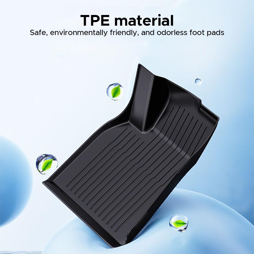 For Tesla Model Y 2025-2025 Floor Mat Left and Right Hand Drive TPE Carpet Waterproof Weather-resistant Foot Pads Mats