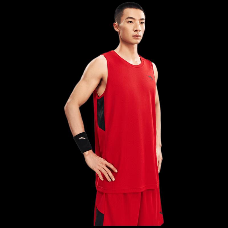 

ANTA Men s Zero-Pressure Quick-Dry Basketball Vest & Shorts Set XXL