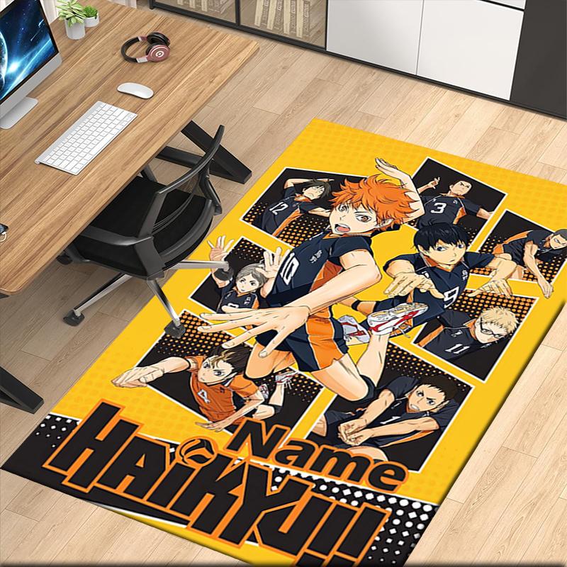 Custom Name Haikyu Printed Carpet, for Office Chair Living Room Bedroom Kitchen Room Decor Gifts.