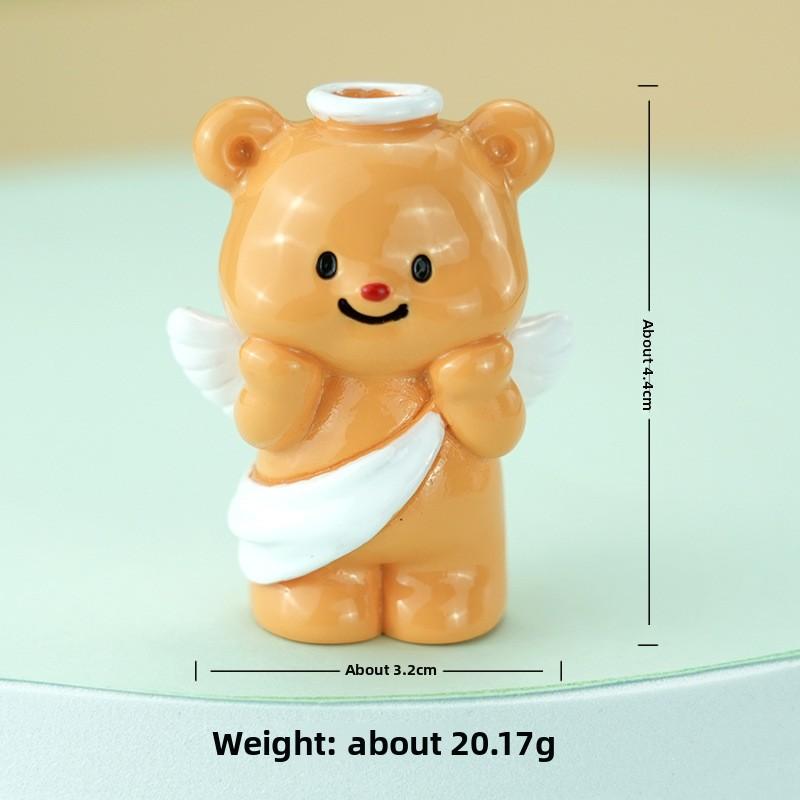Creative Figurine - Butter Bear Resin Decoration - Desktop Small Accessory - Cute Handicraft 01