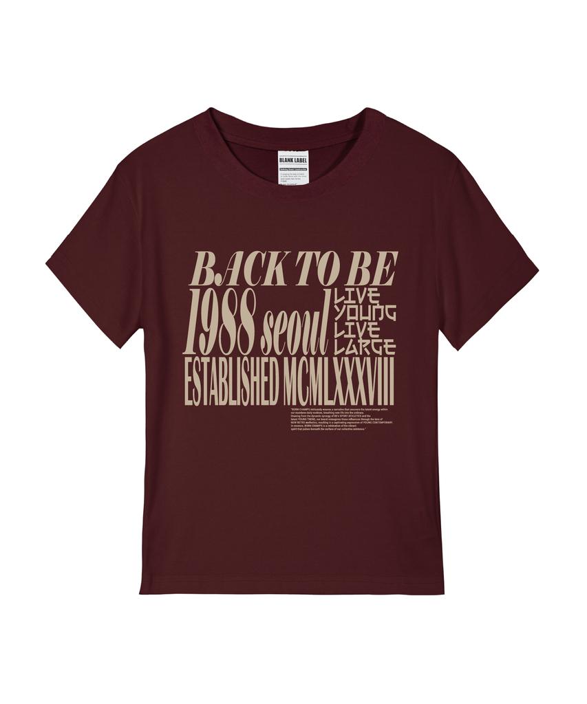 BORN CHAMPS [5 Colors] Vintage Lettering Women'S Standard Short Sleeve T-Shirt