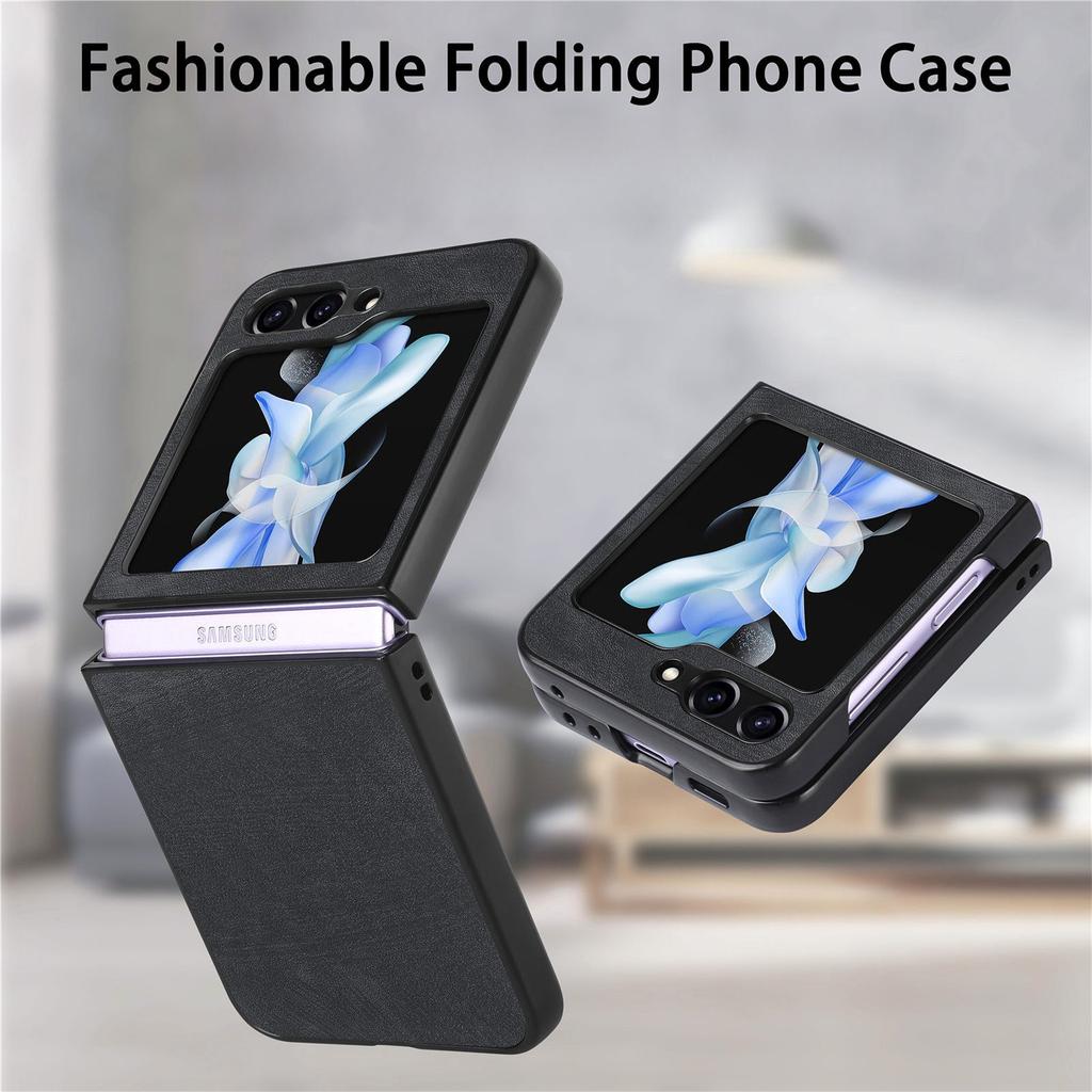 Anti-Dust Protector Case for Samsung Galaxy Z Flip 7 5G Flip7 FE Flip5 Flip6 Flip4 Flip3 Flip 6 5 4 3 Matte Leather Cover