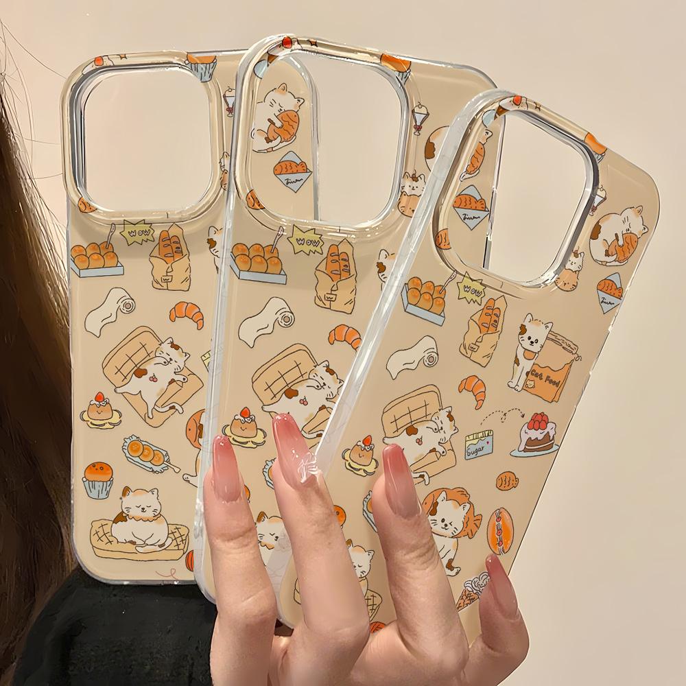 Painted Phone Case for iPhone 12 13 15 16 iPhone 16 12 13 14 15 Pro  14 15 16 Pro Max Coverage Shockproof Anti-Fingerprint Fresh Style Protective Case