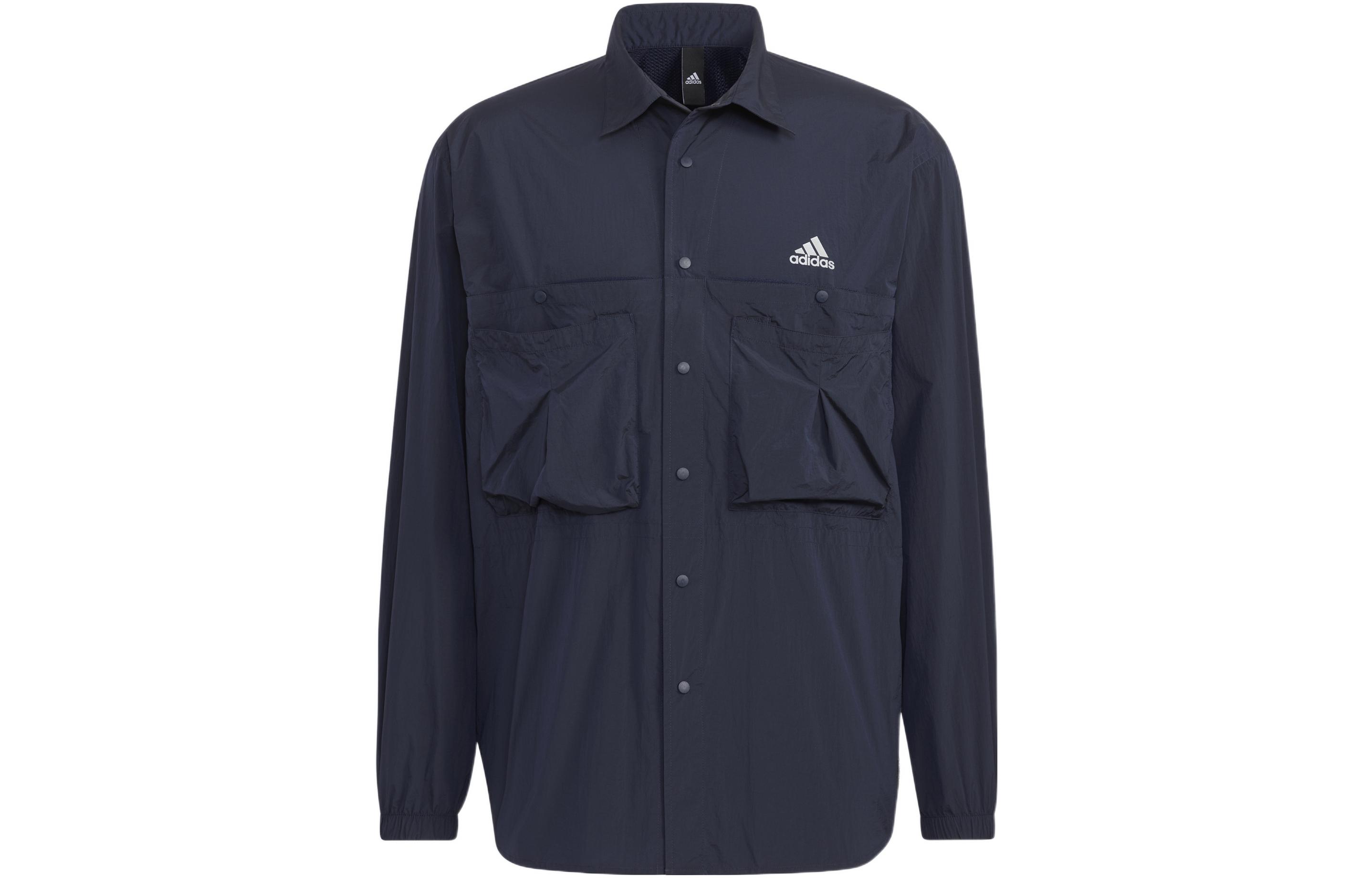Adidas Shirts Men s Ink Blue Lapel Moderate Other HD0039 XXL