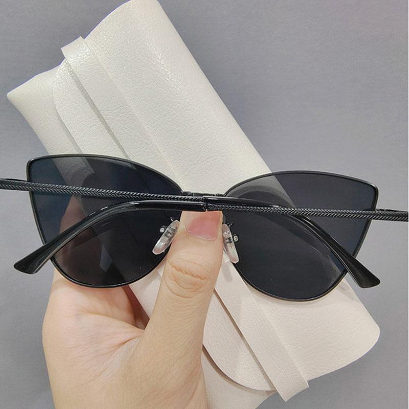 Metal Cat Eye Sunglasses Women For Men  Luxury Brand Designer Vintage Punk Hip Hop Popular Sexy Ladies Sun Glasses Uv400