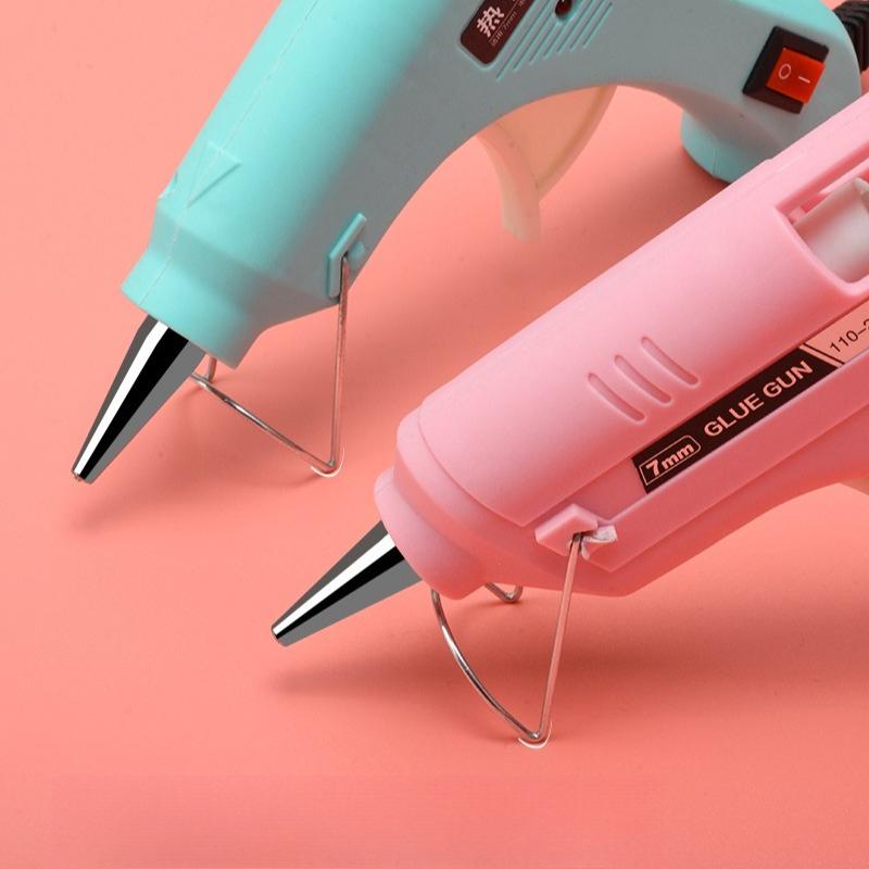 1pc Home Handmade 7mm Hot Melt Guns Small DIY Glue Gun for Children Fast Heating Anti Drip Hot Glue Guns Suitable for Handmade Jewelry Frame Models