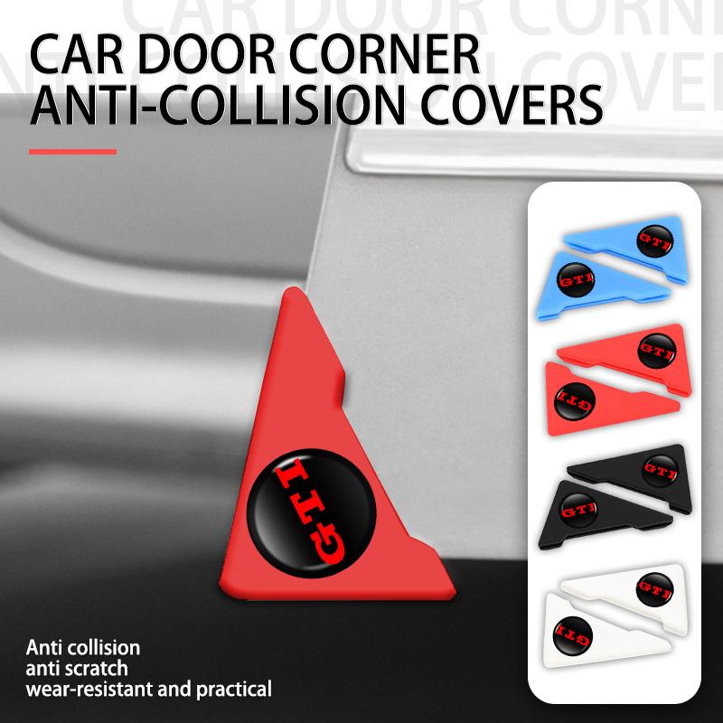 W135Car Door Scratch Protector Silicone Anti-collision Covers For Volkswagen VW Jetta Golf4 5 6 Beetle CC B5 B6 B7 EOS GTI MK2