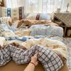New Double Yarn Four-piece Printing Design Ins Style Student Dormitory Bed Sheet Mattress Quilt Cover Machine Washable