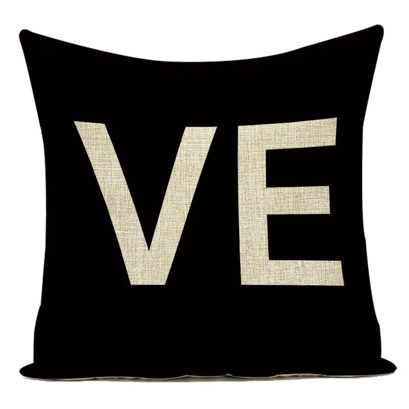 Square Valentine'S Day Lovers Couple Throw Pillow Case Hearts Balloons Print Pillowcase For Sofa Seat Hotel Home Pillow Cover