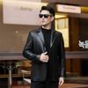 New Haining leather jacket men's sheepskin slim fit Korean version handsome suit collar locomotive light luxury autumn men's suit
