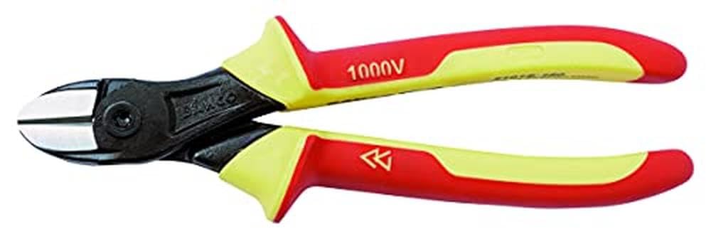 BAHCO Side Cutting Pliers with Insulated 1000V Soft and Hard Wire Handles, Heavy-Duty, Pliers, 2101S-140