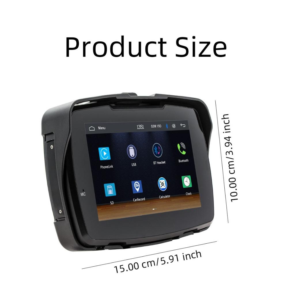5 zoll Tragbare Motorrad GPS Navigation LCD Display Bildschirm Drahtlose Android Auto Carplay IPX7 Wasserdicht Monitor Moto Auto Spielen