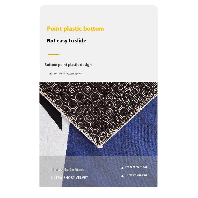 Minimalistischer Linienteppich Rutschfest und Pflegeleicht Arbeitszimmer Bodenmatte Wohnzimmer Sofa Couchtischteppich Wohnungseinrichtung