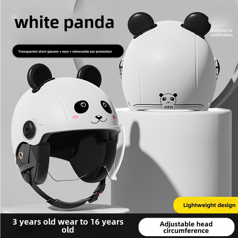 "3C Certified Kids' Winter Motorcycle Safety Helmet - Electric, Warm, Half-Helmet for Boys & Girls"