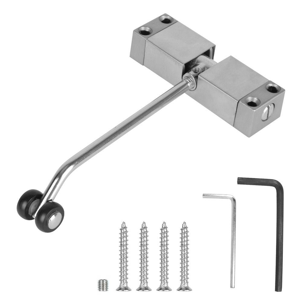 Aluminum Zinc Zinc Alloy Door Closing Device Adjustable Speed Spring Tension Door Closer  Security Doors
