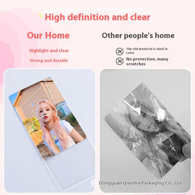 High Transparency Flat Mouth Card Film 20 Sheets My Little Pony Ye Luoli Card Protector Film Idol Card Protective Sleeve Wholesale