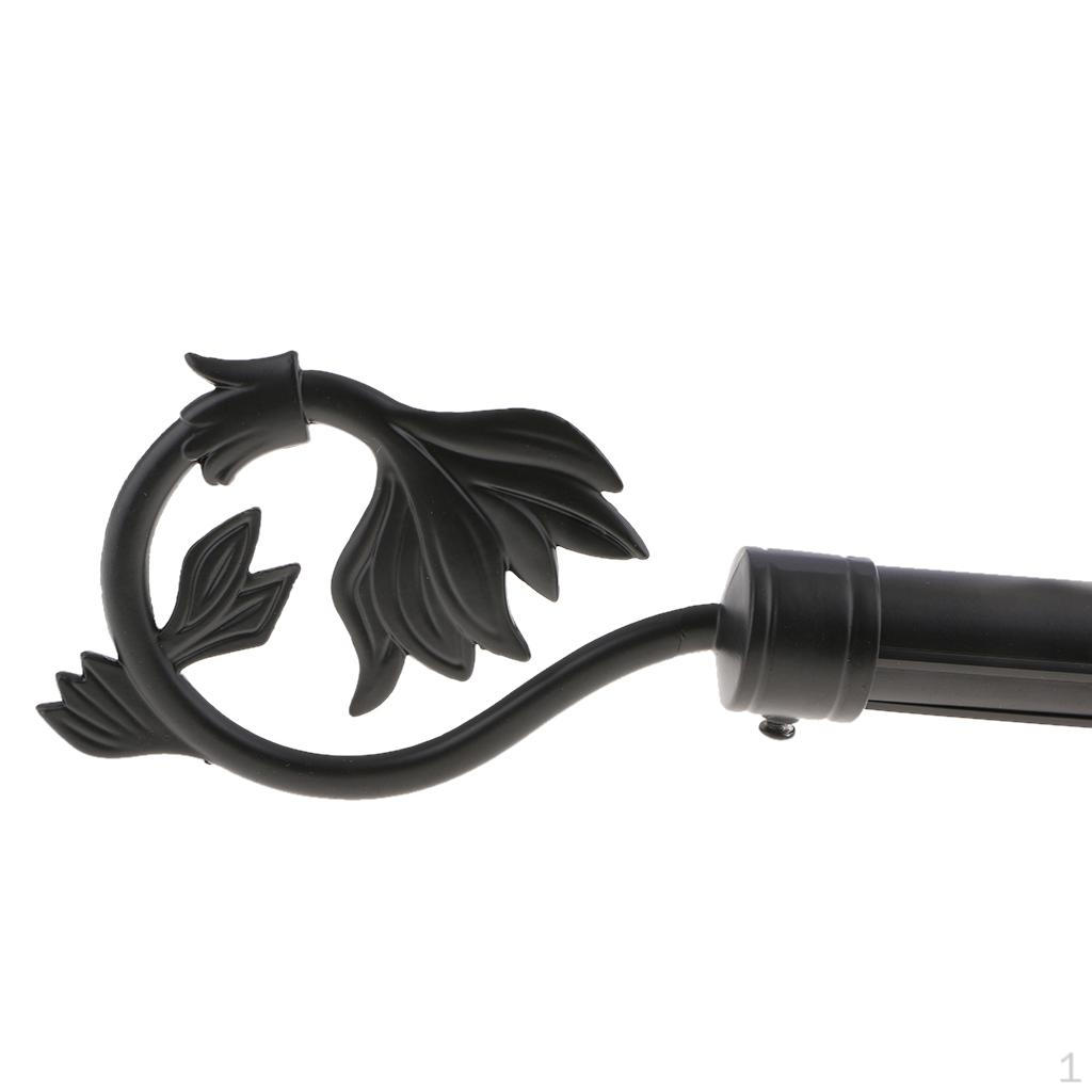 

Curtain Panel Rod Head/Ends/Finals Decorative For 28mm Poles Black Tail