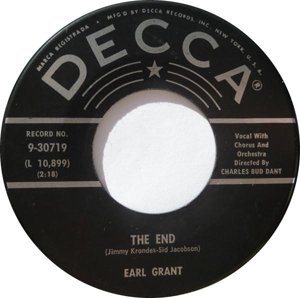 

7inch Record EARL GRANT - The End 930719 Decca 1958 US Pop Used
