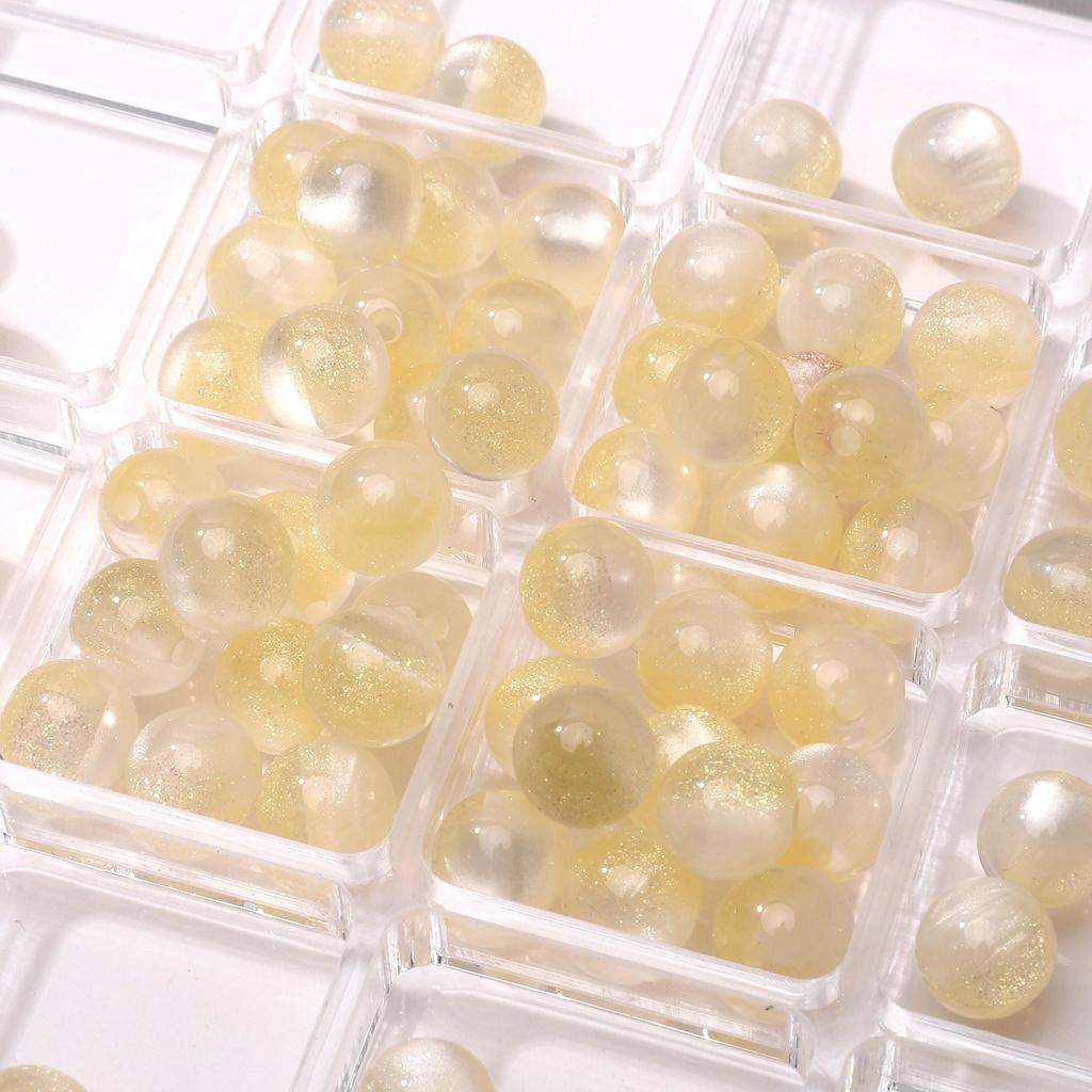 Resin Gentle Round Beads for DIY Necklace Bracelet Earring Craft 10 Pcs