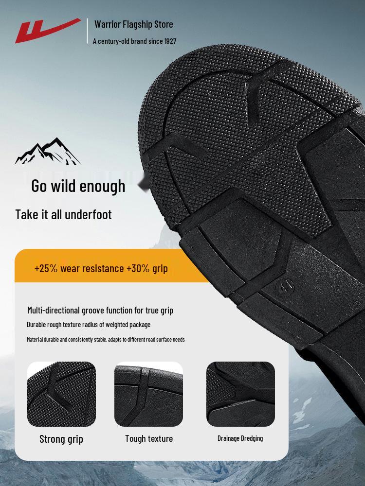 Warrior Men's High-Top Martin Boots - 2025 Height-Increasing Outdoor Hiking and Mountaineering Shoes