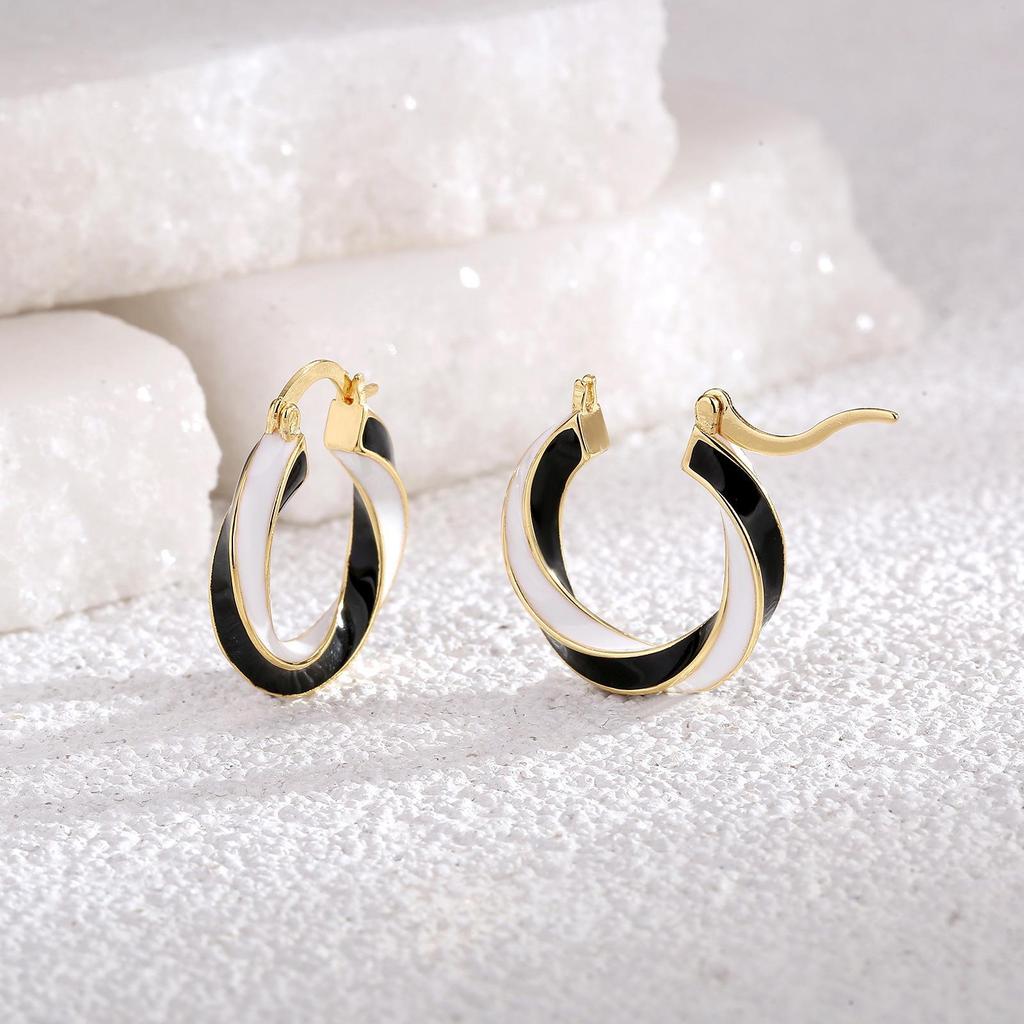 Matte Gold & Silver Hong Kong Style Designer Earrings for Women - European, American, & Korean Minimalist Collection