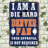1pc Retro Denver Football Aluminium Metal Sign 8x12in Home Bar Man Cave Wall Decor