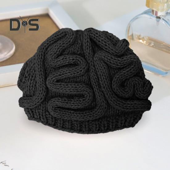 Cappello a Cervello Spaventoso Halloween Berretto Lavorato a Maglia Elastico Spesso per Adulti Bambini Skullies Tieniti Caldo all'Aperto Cappellino per Bambini Copricapo Invernale