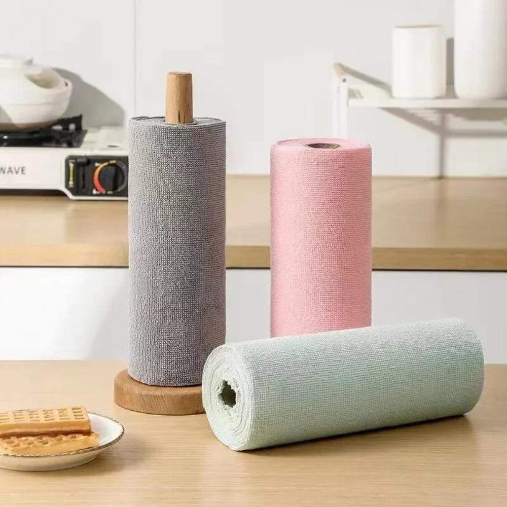 20 Sheets/Roll Absorbent Kitchen Cleaning Dishcloth Microfiber Daily Dish Towels Dining Room