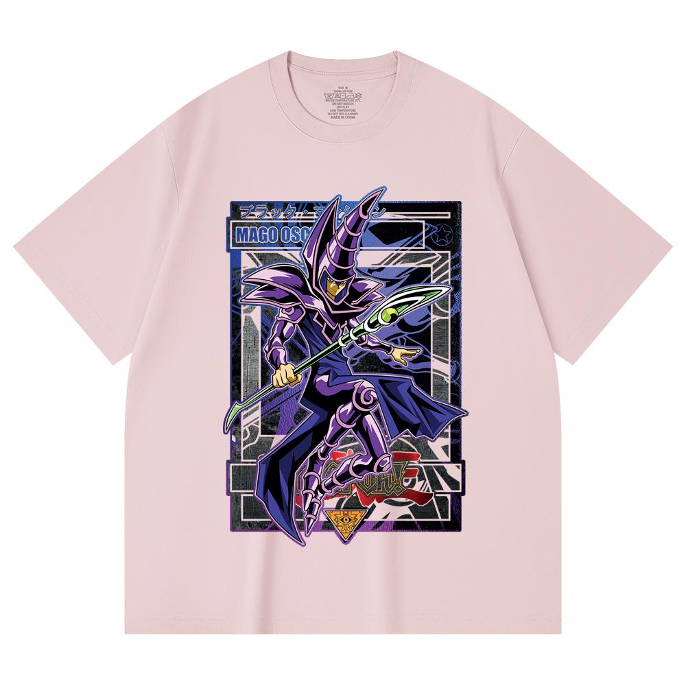 230 Gsm 100% Cotton Yu-Gi-Oh V5 Mago Oscuro Print Unisex Heavy Cotton T Shirt