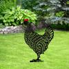 Garden Ornaments Acrylic Chicken Yard Art Garden Statues Backyard Lawn Stakes Plastic Hen Yard Decor Creatives Outdoor Garden