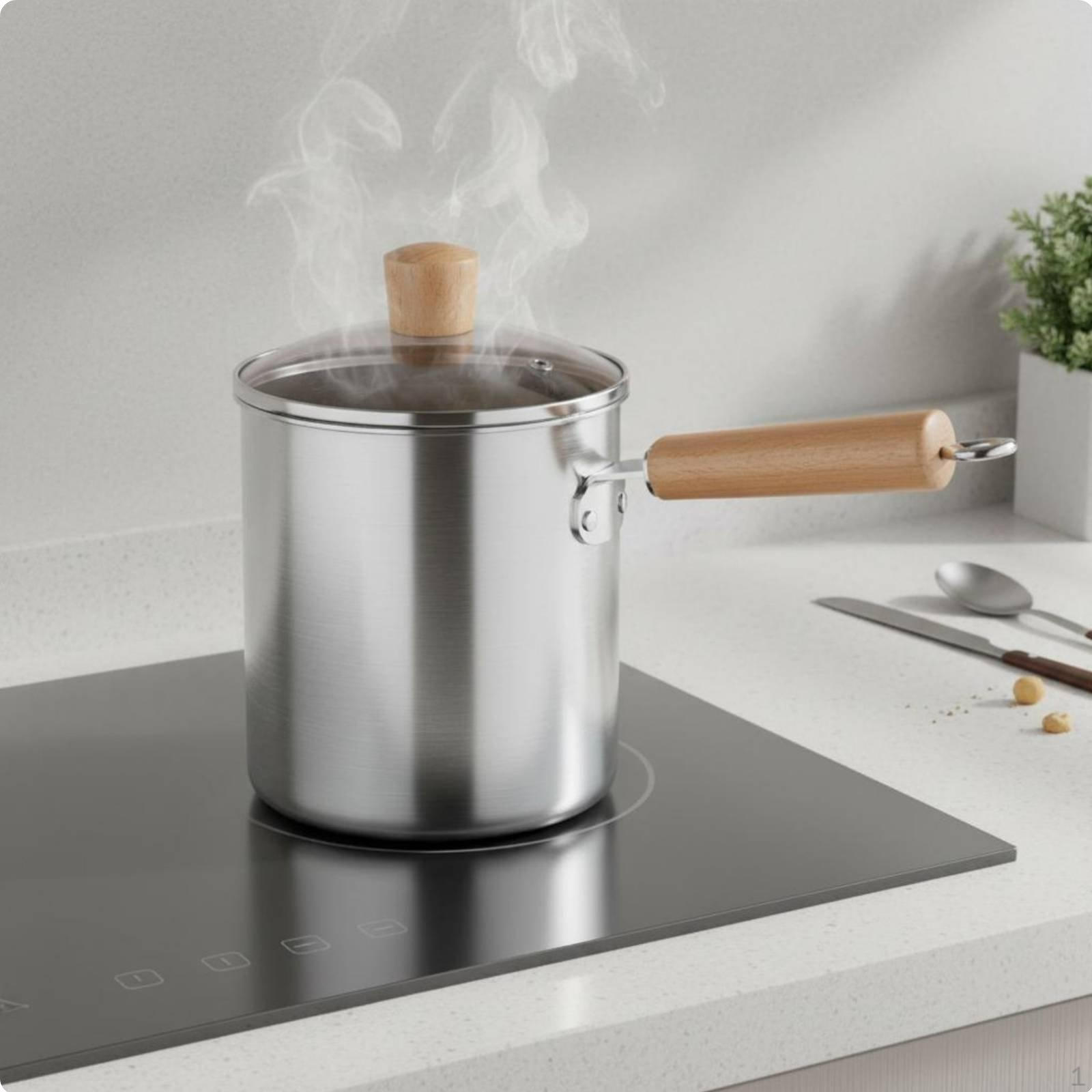 Small Household Deep Fryer Cookware Oil Saving Frying Pot Induction Compatible Stainless Steel