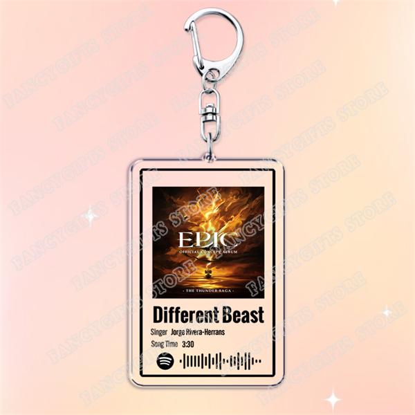 Hot Epic The Musical Songs Keychains for Women Accessories Bag Wouldn't You Like No Longer You Music Keyings Jewelry Fans Gifts