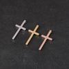 Stainless Steel Mirror Cross Pendant 30x15mm - Fashion DIY Jewelry Accessory