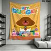 Hey Duggee Wall Tapestry Aesthetic Wall Hanging Printed Fabric Blanket Decorative Tapestries for Bedroom Living Room Home Decor