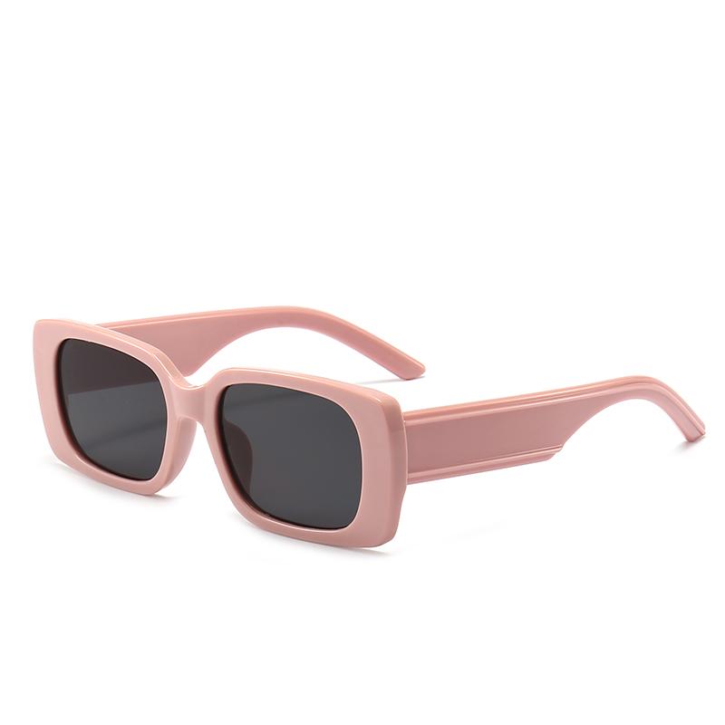 High Street Style Thick Frame Square Sunglasses Hd UV400 Protection Sun Glasses Unisex Fashionable Sunglasses 5224 розовый