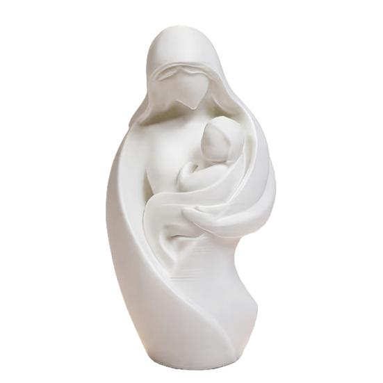 

Mother Holding Newborn Sculpture 3D Printed Mom Baby Figurine New Mom Gifts for Mother s Day Easter Birthday S білий