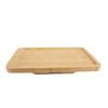 Sofa Tray with Rotating Mobile Phone Holder Non Slip Foldable Wooden Clip On Armrest Snack Tray for